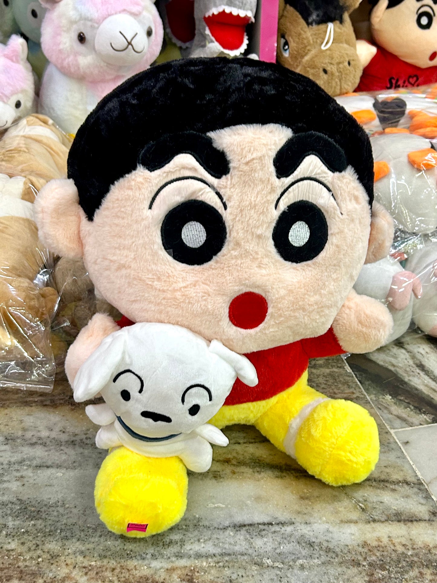 Shinchan with Shiro Cute Plushie