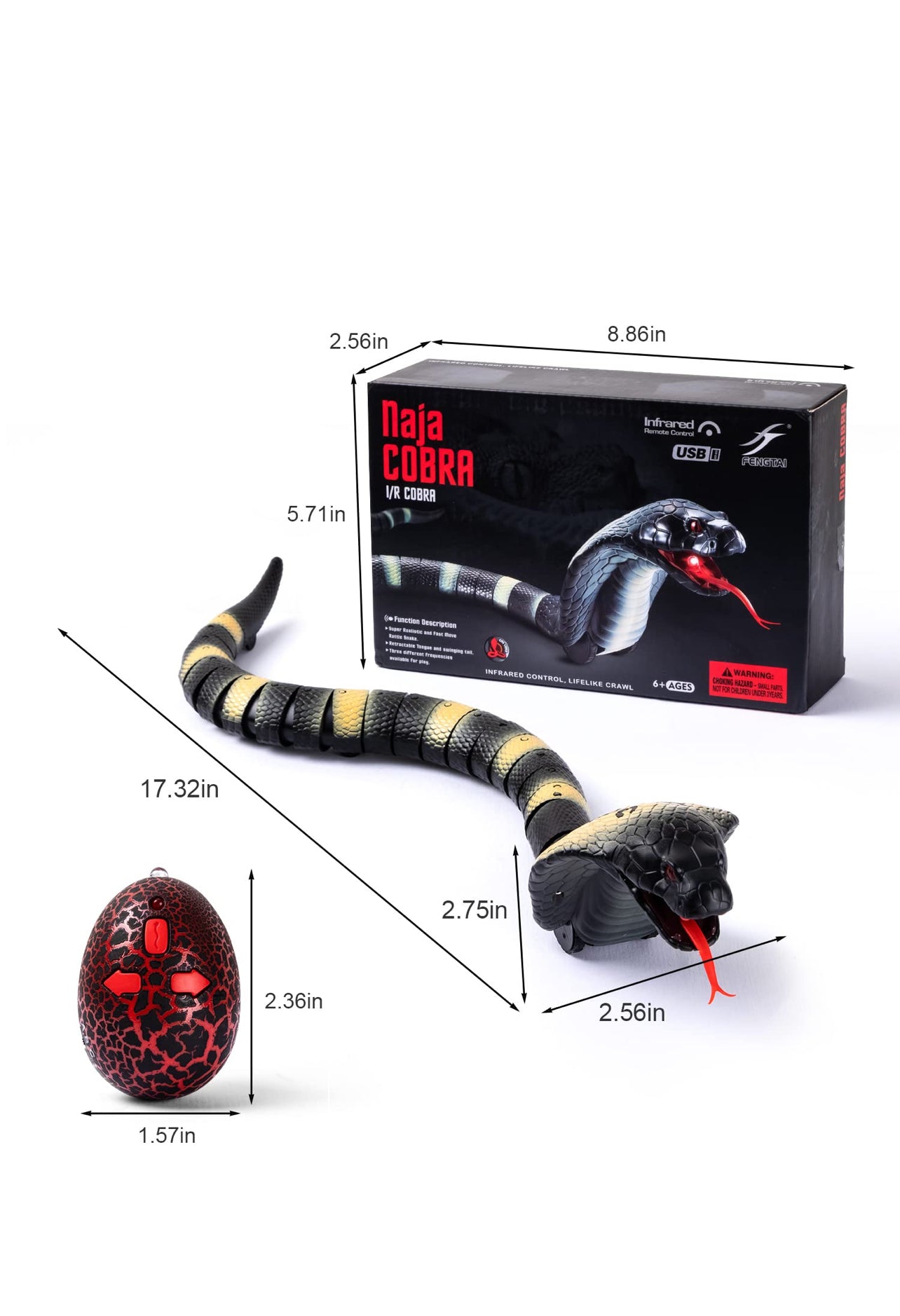 Realistic Prank Cobra Snake rc