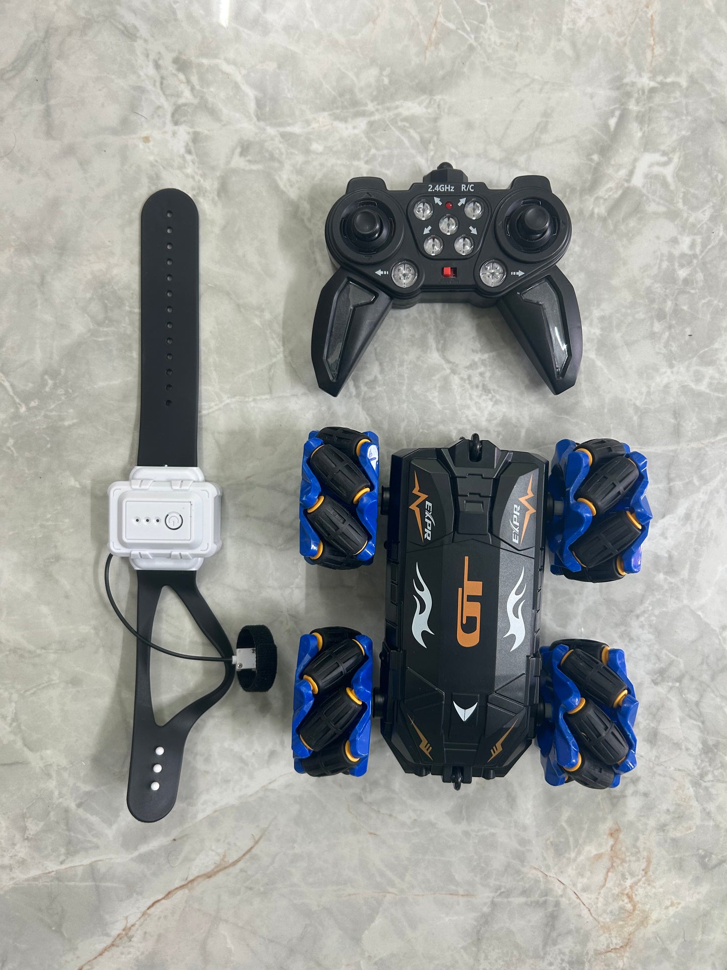 RC Stunt Car with Lights Music 360 Degree Flips Sidesway Double Sided Remote Control Car Toys for Kids