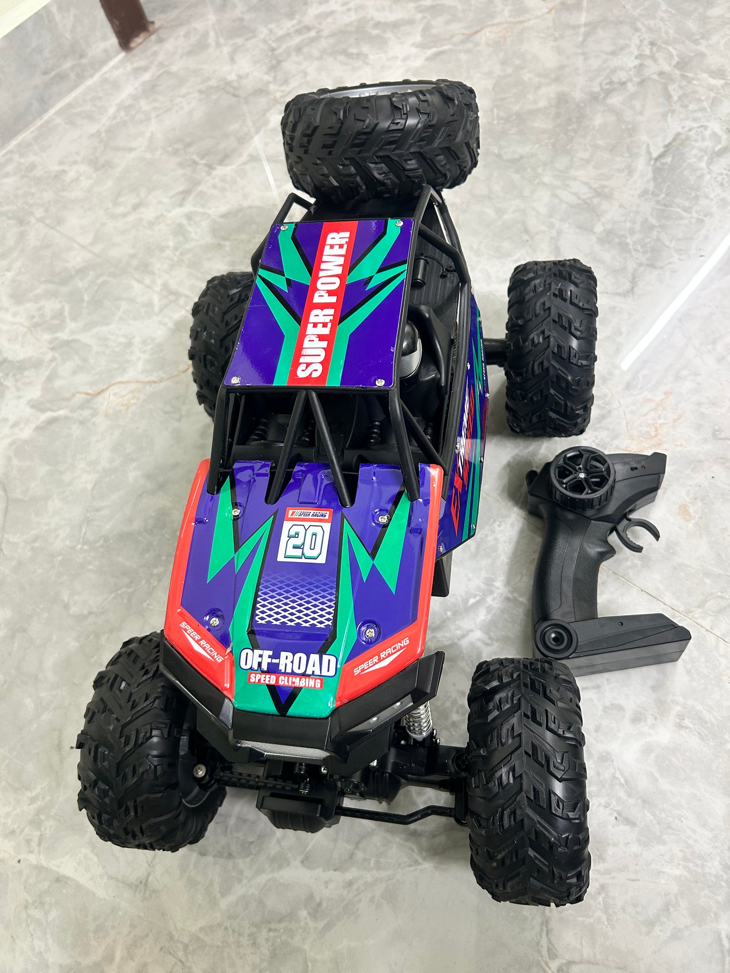 Jumbo Monster Truck with Realistic Sound 4WD Rock
Jack Royal 1:8 Scale RC Car Buggy Remote Control Car Off Road Crawler