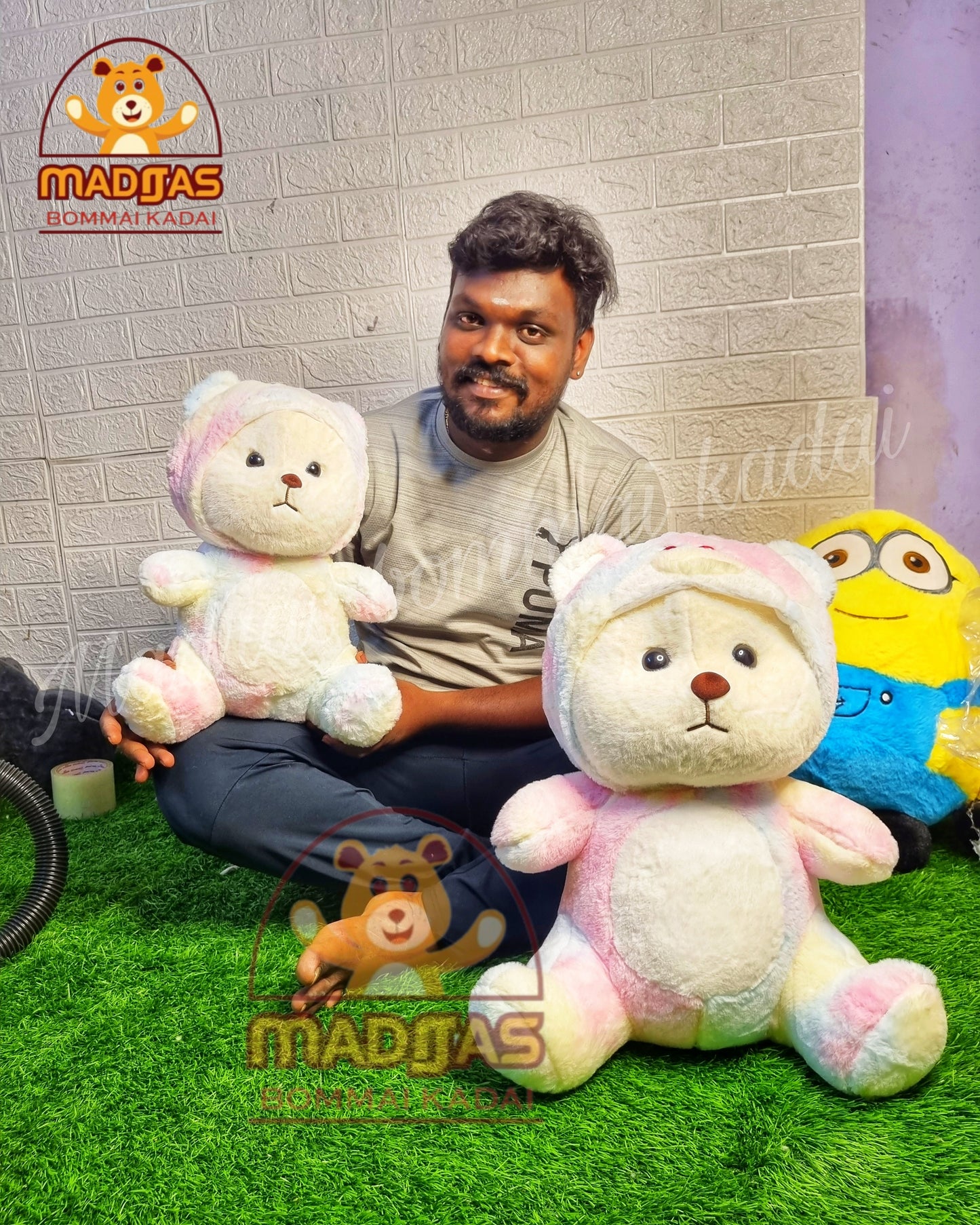multicolor hoodie teddy