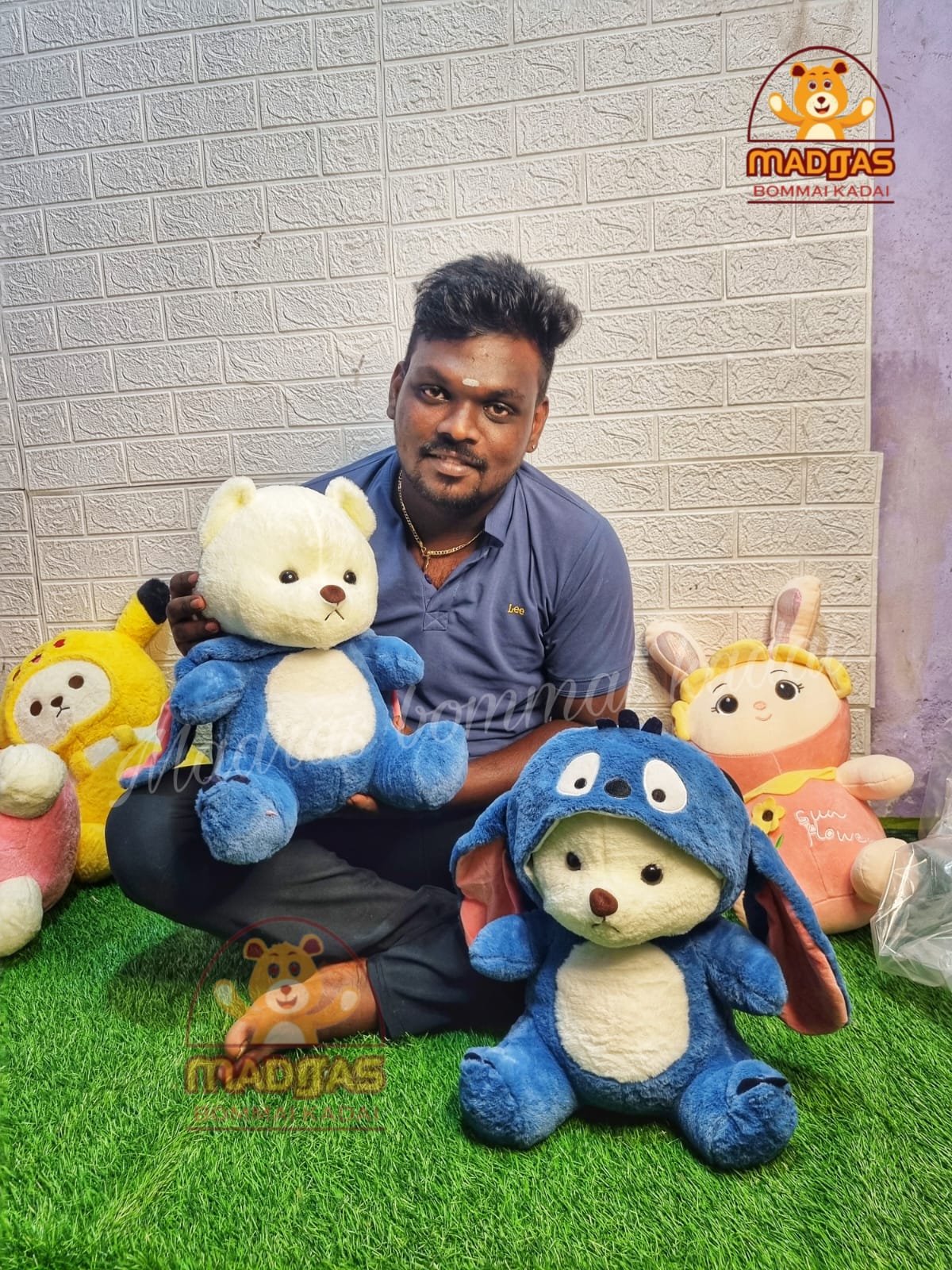 Blue hoodie teddy bear