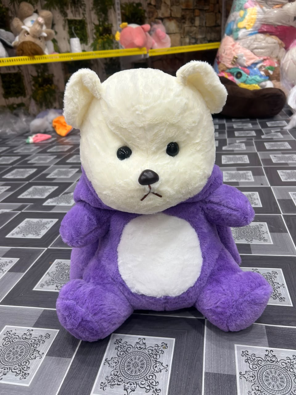 Purple hoodie teddy