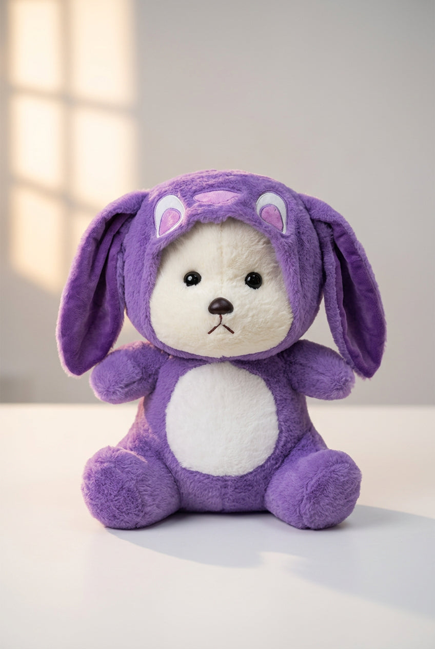 Purple hoodie teddy