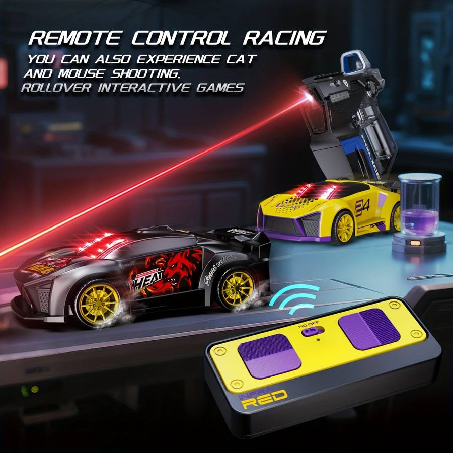 3-in-1 Infrared Gun Shooting RC Car Parent Child Interactive Multiplayer Battle Electric Remote Control Toy for Boys and Girls