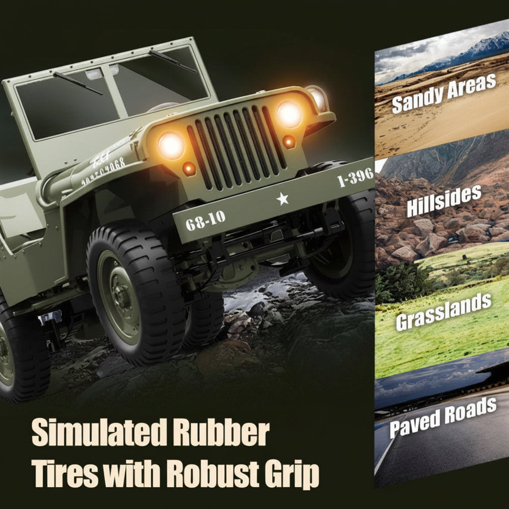 JJRC C8815 1:10 4WD Willys Military RC Jeep