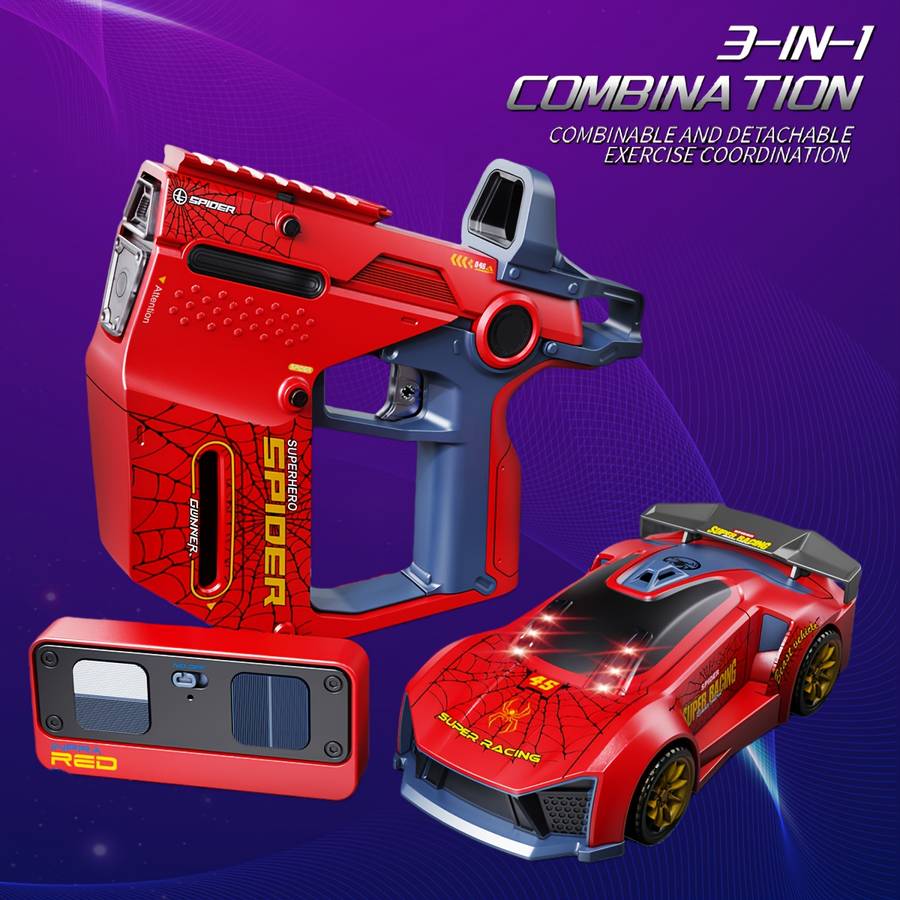 3-in-1 Infrared Gun Shooting RC Car Parent Child Interactive Multiplayer Battle Electric Remote Control Toy for Boys and Girls