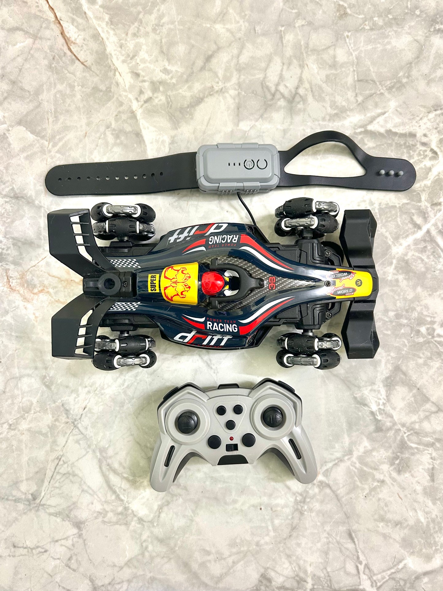 F1 4WD RC Drift Car with Smoke Spray & LED Lights