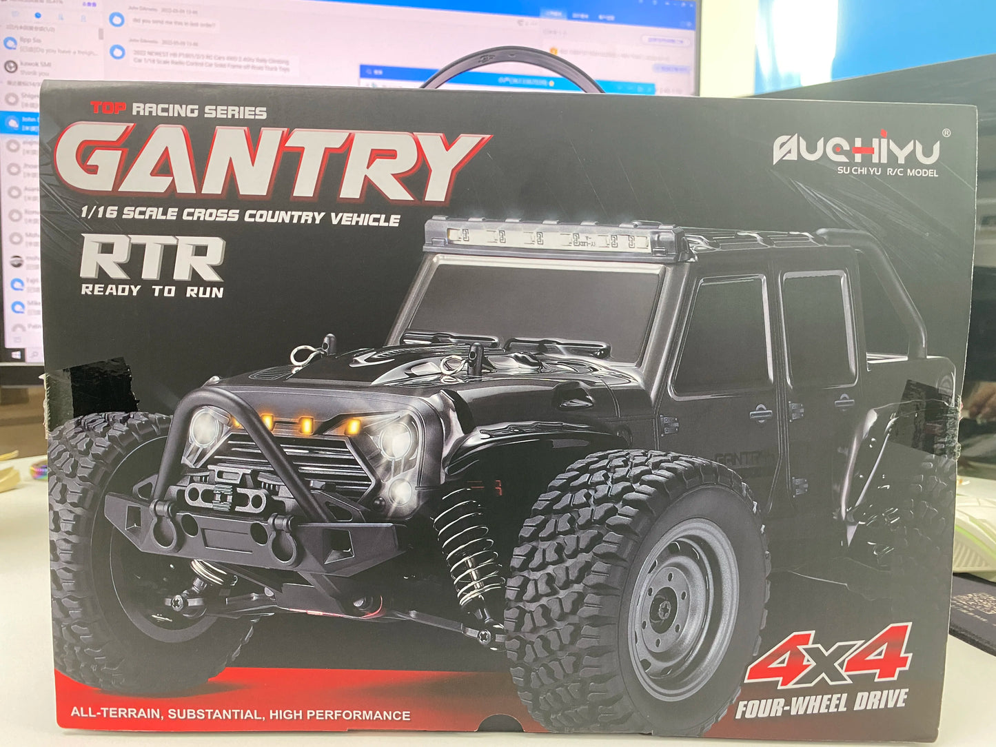GANTRY 2.4G 40km High-speed 4-wheel Drive Vehicle W/ Lights Off-road RC Car 1/16 Scale Remote Control Car RC Truck SCY 16103