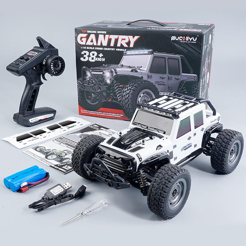 GANTRY 2.4G 40km High-speed 4-wheel Drive Vehicle W/ Lights Off-road RC Car 1/16 Scale Remote Control Car RC Truck SCY 16103
