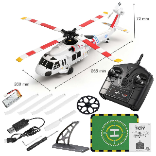 WLtoys K270 Black Hawk RC Helicopter – 4CH Brushless Optical Flow RTF