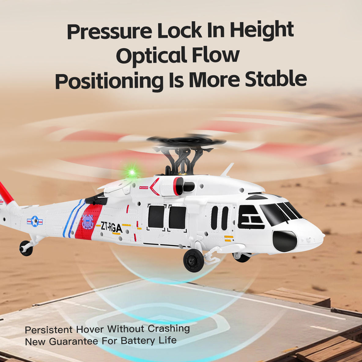 WLtoys K270 Black Hawk RC Helicopter – 4CH Brushless Optical Flow RTF